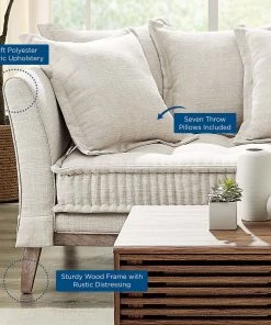 Modway Rowan Fabric Sofa Beige 13 Modway Rowan Fabric Sofa Beige