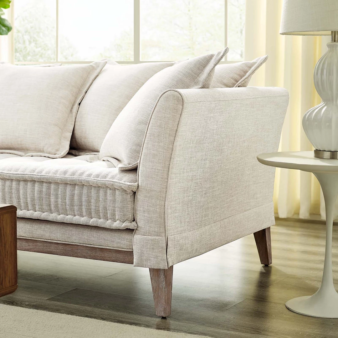 Modway Rowan Fabric Sofa Beige 7 Modway Rowan Fabric Sofa Beige