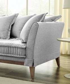 Modway Rowan Fabric Sofa Light Gray SOFAS