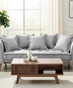 Modway Rowan Fabric Sofa Light Gray SOFAS