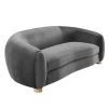 Modway Abundant Performance Velvet Sofa Charcoal SOFAS