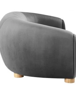 Modway Abundant Performance Velvet Sofa Charcoal SOFAS