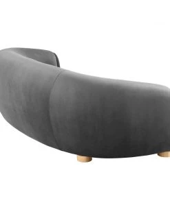 Modway Abundant Performance Velvet Sofa Charcoal SOFAS