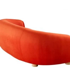 Modway Abundant Performance Velvet Sofa Orange 9 Modway Abundant Performance Velvet Sofa Orange