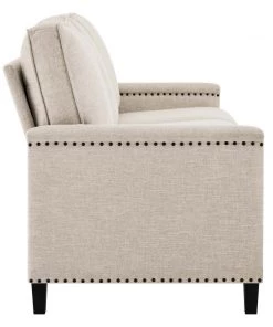 Modway Ashton Upholstered Fabric Sofa Beige
