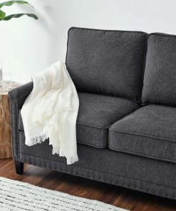 Modway Ashton Upholstered Fabric Sofa Charcoal SOFAS
