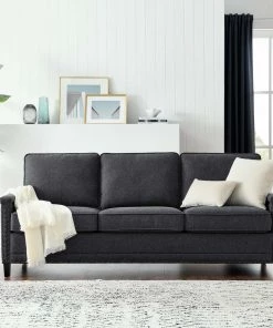 Modway Ashton Upholstered Fabric Sofa Charcoal SOFAS