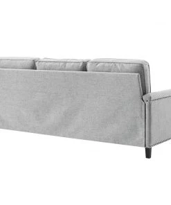 Modway Ashton Upholstered Fabric Sofa Light Gray