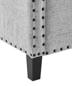 Modway Ashton Upholstered Fabric Sofa Light Gray
