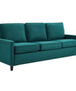 Modway Ashton Upholstered Fabric Sofa Teal