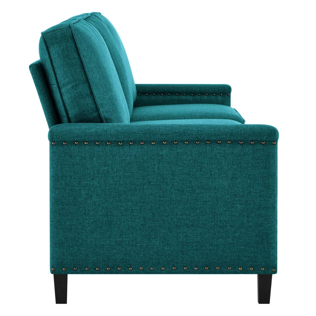 Modway Ashton Upholstered Fabric Sofa Teal 2 Modway Ashton Upholstered Fabric Sofa Teal
