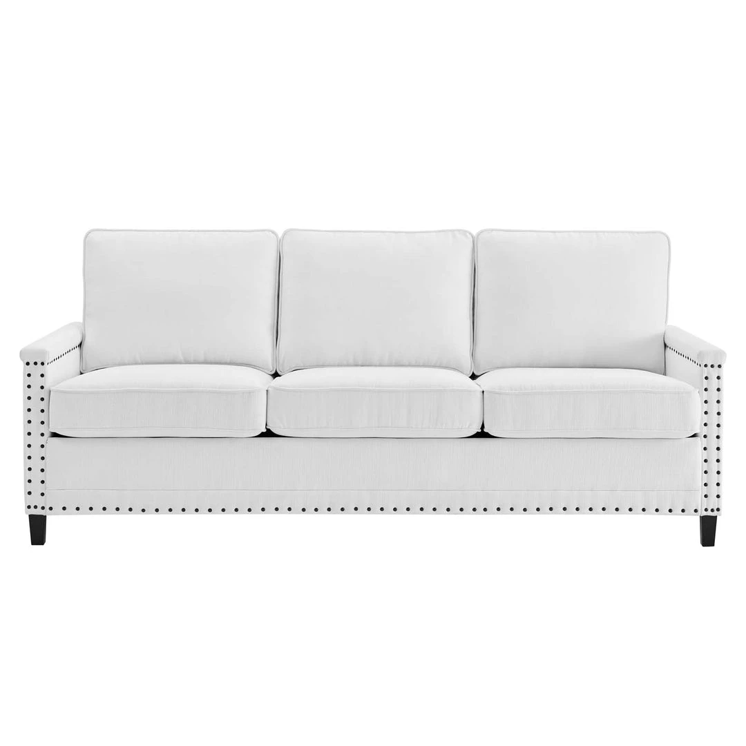 Modway SOFAS Ashton Upholstered Fabric Sofa White 4 Modway SOFAS Ashton Upholstered Fabric Sofa White