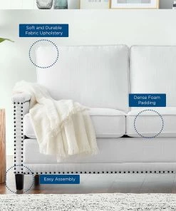 Modway SOFAS Ashton Upholstered Fabric Sofa White 13 Modway SOFAS Ashton Upholstered Fabric Sofa White