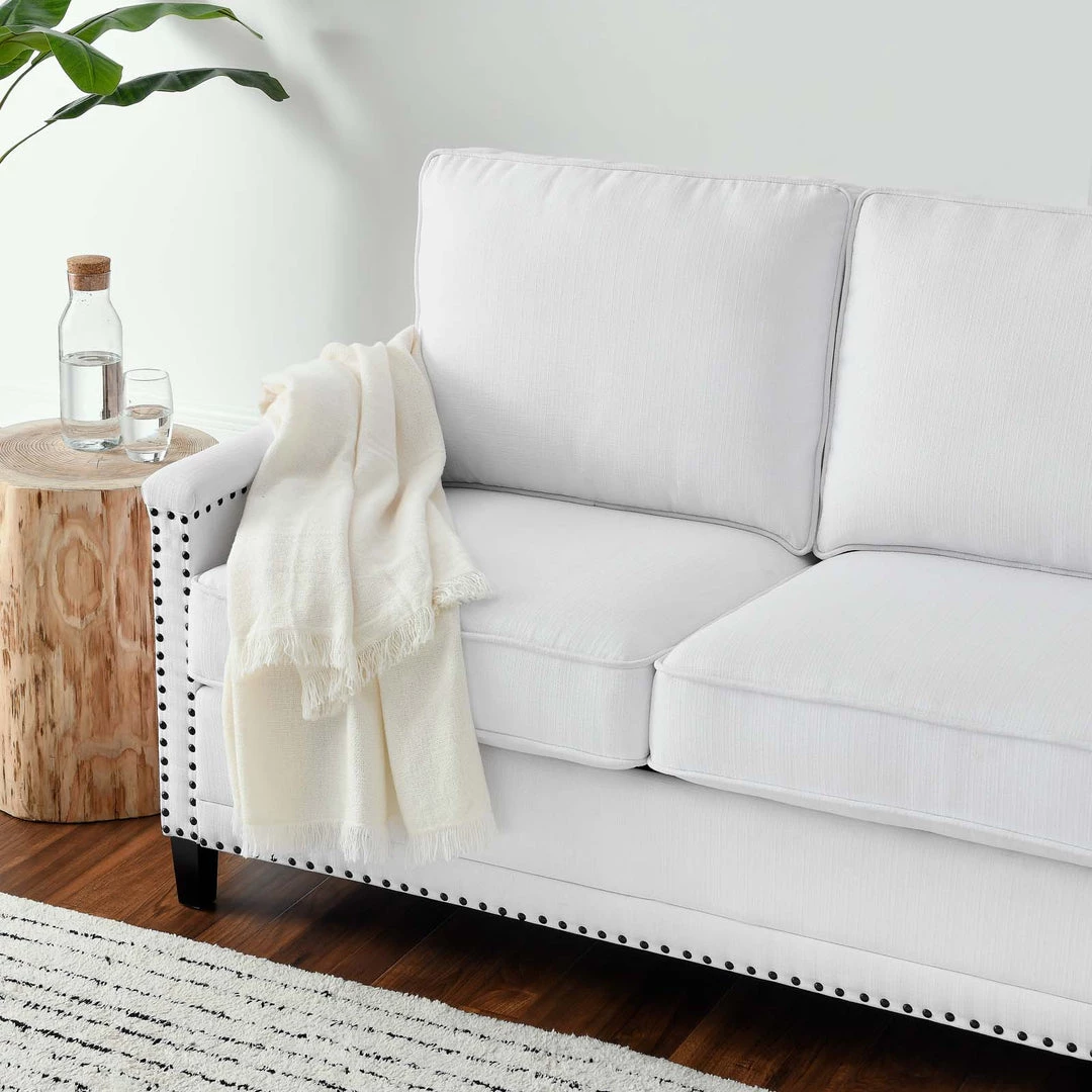 Modway SOFAS Ashton Upholstered Fabric Sofa White 7 Modway SOFAS Ashton Upholstered Fabric Sofa White