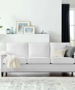 Modway SOFAS Ashton Upholstered Fabric Sofa White 15 Modway SOFAS Ashton Upholstered Fabric Sofa White