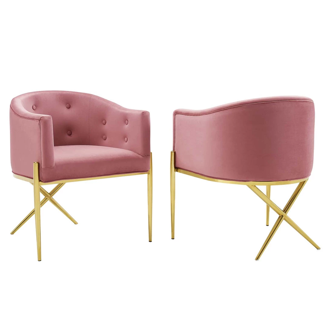 Modway Accent Chairs Savour Accent Dining Armchair Performance Velvet Set Of 2 Dusty Rose 9 Modway Accent Chairs Savour Accent Dining Armchair Performance Velvet Set Of 2 Dusty Rose