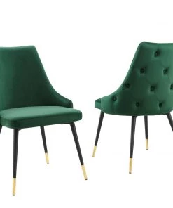Modway Dining Chairs Adorn Dining Side Chair Performance Velvet Set Of 2 Green 15 Modway Dining Chairs Adorn Dining Side Chair Performance Velvet Set Of 2 Green