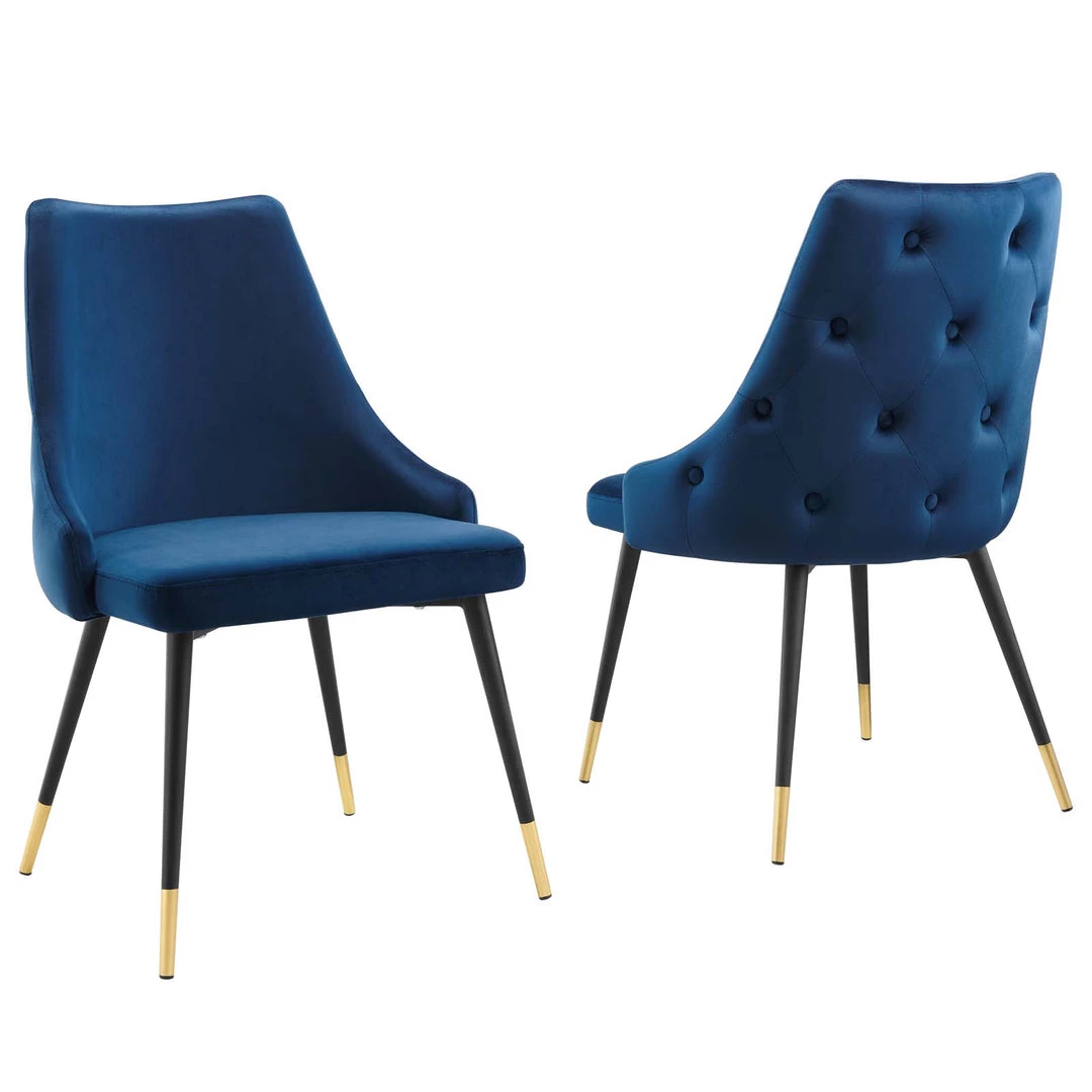 Modway Dining Chairs Adorn Dining Side Chair Performance Velvet Set Of 2 Navy 8 Modway Dining Chairs Adorn Dining Side Chair Performance Velvet Set Of 2 Navy