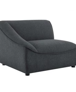 Modway Comprise 6-Piece Living Room Set Charcoal Living Room Sets