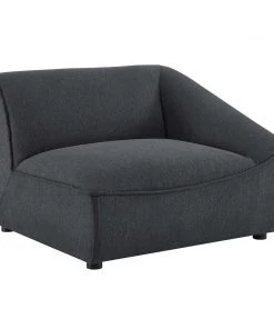 Modway Comprise 6-Piece Living Room Set Charcoal Living Room Sets