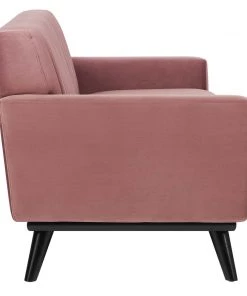 Modway SOFAS Engage Channel Tufted Performance Velvet Sofa Dusty Rose