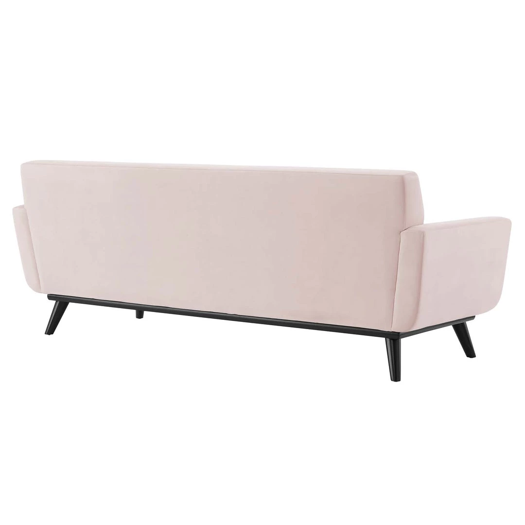 Modway SOFAS Engage Channel Tufted Performance Velvet Sofa Pink 3 Modway SOFAS Engage Channel Tufted Performance Velvet Sofa Pink