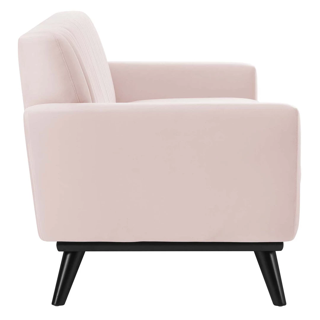 Modway SOFAS Engage Channel Tufted Performance Velvet Sofa Pink 4 Modway SOFAS Engage Channel Tufted Performance Velvet Sofa Pink