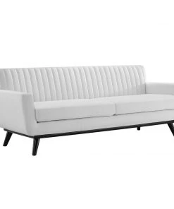 Modway Engage Channel Tufted Fabric Sofa White SOFAS