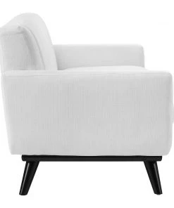 Modway Engage Channel Tufted Fabric Sofa White SOFAS