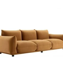 Modway Copious Performance Velvet Sofa Cognac