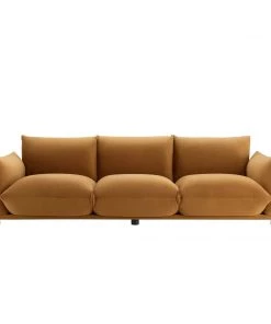 Modway Copious Performance Velvet Sofa Cognac
