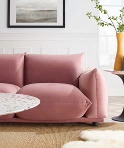 Modway SOFAS Copious Performance Velvet Sofa Dusty Rose