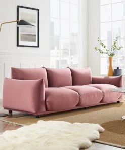 Modway SOFAS Copious Performance Velvet Sofa Dusty Rose