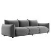 Modway Copious Performance Velvet Sofa Gray