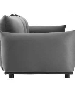 Modway Copious Performance Velvet Sofa Gray