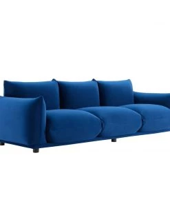 Modway Copious Performance Velvet Sofa Navy