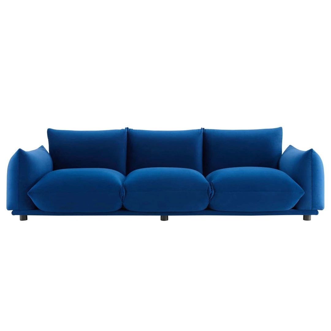 Modway Copious Performance Velvet Sofa Navy 4 Modway Copious Performance Velvet Sofa Navy