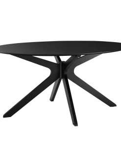 Modway Traverse 63" Oval Dining Table Black Black Dining Tables