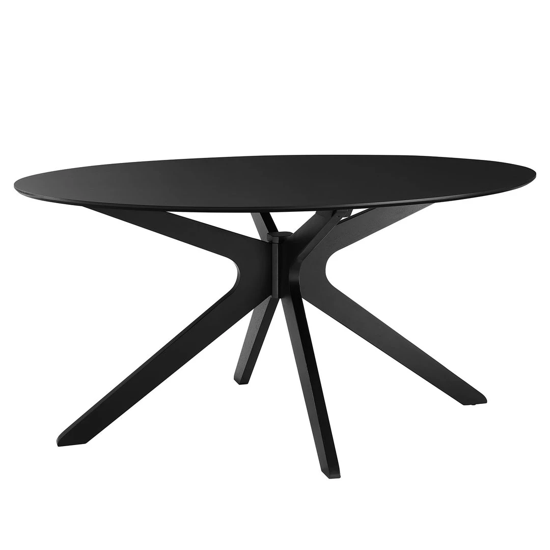 Modway Traverse 63" Oval Dining Table Black Black Dining Tables 1 Modway Traverse 63" Oval Dining Table Black Black Dining Tables
