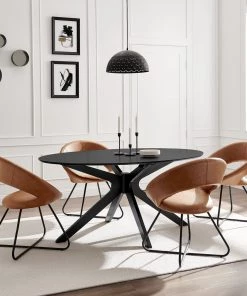 Modway Traverse 63" Oval Dining Table Black Black Dining Tables 13 Modway Traverse 63