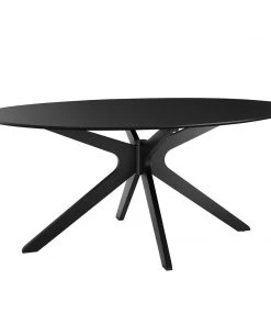Modway Traverse 71" Oval Dining Table Black Black