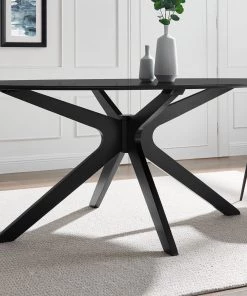 Modway Traverse 71" Oval Dining Table Black Black 10 Modway Traverse 71