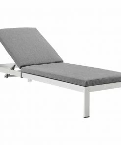 Modway Shore Outdoor Patio Aluminum Chaise With Cushions Silver Gray Lounge Chair Outdoor 11 Modway Shore Outdoor Patio Aluminum Chaise With Cushions Silver Gray Lounge Chair Outdoor