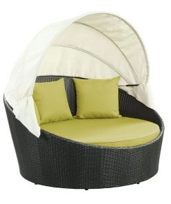 Modway Outdoor Daybeds Siesta Canopy Outdoor Patio Daybed Espresso Peridot