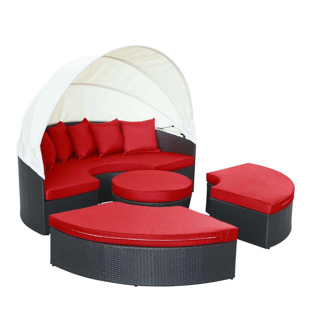 Modway Quest Canopy Outdoor Patio Daybed Espresso Red Outdoor Daybeds 9 Modway Quest Canopy Outdoor Patio Daybed Espresso Red Outdoor Daybeds