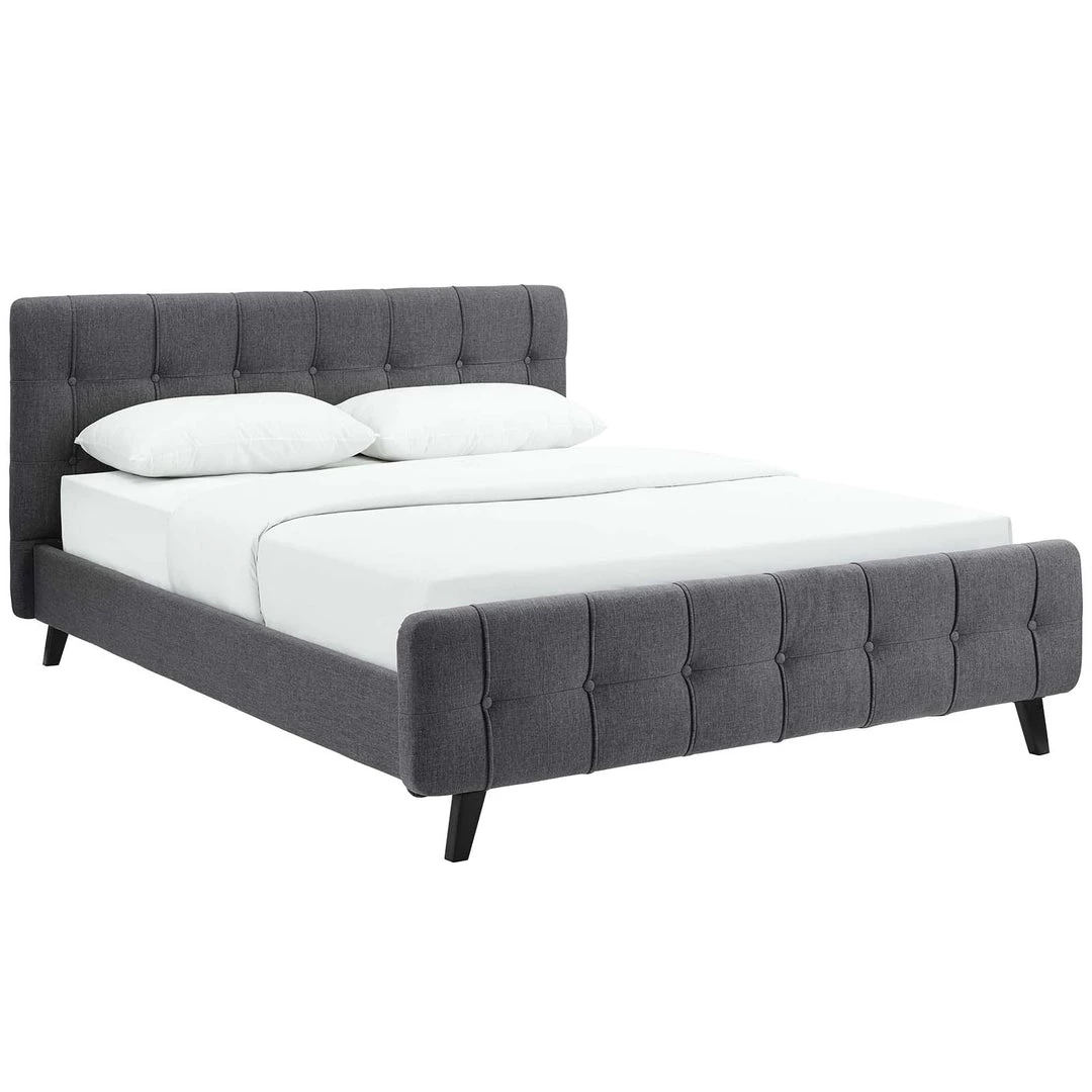 Modway Ophelia Queen Fabric Bed Gray 7 Modway Ophelia Queen Fabric Bed Gray