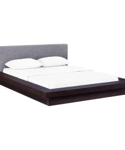 Modway Freja Queen Fabric Platform Bed Cappuccino Gray