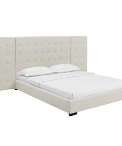 Modway Sierra Queen Upholstered Fabric Platform Bed Beige