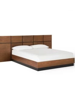 Modway Caima Queen Platform Bed Walnut Beds