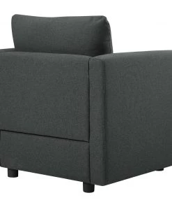 Modway Activate Upholstered Fabric Armchair Gray 13 Modway Activate Upholstered Fabric Armchair Gray